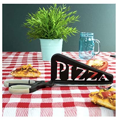 Pizza Scissors with Food Grade Stainless Steel Blade and Plastic Pizza Cutter Guide. by AddCore