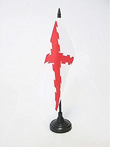 AZ FLAG - Tischflagge Andreaskreuz - 15x15 cm - Kreuz Burgund Tischfahne 15 x 15 Cm - Flaggen