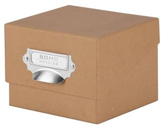 Rössler Papier 1325452620 - S.O.H.O. Foto-Aufbewahrung- Sammelkiste, mit beschriftbarem Einsteckschild, Kraft, 1 Stück