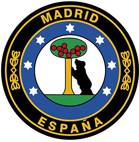 Aufkleber Kreis Madrid Ø 70 mm.