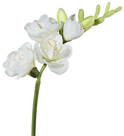 Gasper Kunstblume FREESIE ca 50 cm. Freesien, Schwertlilie. Weiß Weiss -40