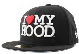 New Era 59Fifty Cap I Love My Hood Schwarz, Size:7 1/8
