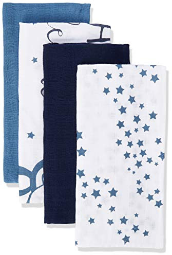 PIPPI Unisex Baby 6er Pack Windeln mit verschiedenen Motiven Badebekleidungsset, Mehrfarbig (Provincial Blue 796), (Herstellergröße:70x70)