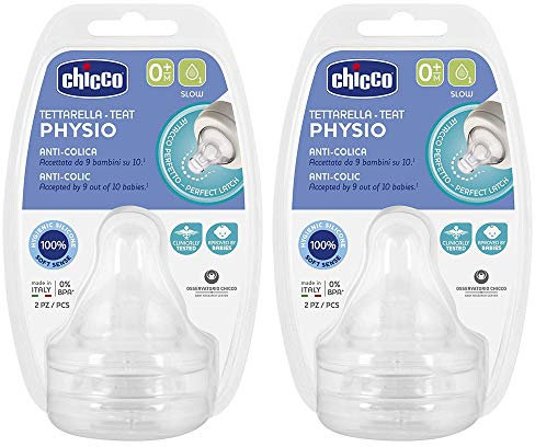 Chicco Perfect -5 Sauger Set 4 Stk. SOFT SENSE-SILIKON Sauger Gr. 0 ab Geburt 0+ Monate + Made in Italy