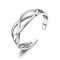 Shuxin Silber Damen Ring, 925 Sterling Silber Vintage Retro Daumen Ring, Verstellbar Hochzeitsringe Eheringe Verlobungsring Trauringe, Unisex Veränderbar Keltisch Knoten Knöchel Zehenringe Öffnen Ring