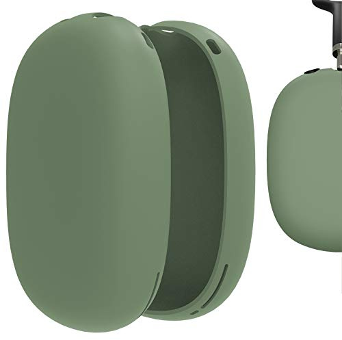 Geekria Silikon-Ohrpolster-Abdeckung kompatibel mit Apple AirPods Max, kratzfester Schutz + Anti-Rutsch-Griff (Grün)