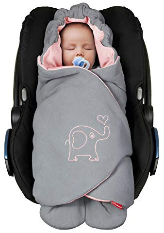 ByBoom Baby Einschlagdecke für die Übergangszeit und Sommer, OEKO-TEX, für Babyschale, Autokindersitz, z.B. Maxi-Cosi, Römer, für Kinderwagen, Buggy, Babytrage, z.B. Manduca, Babybett
