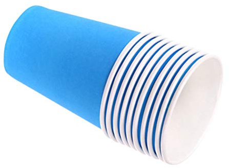 HEALLILY 100pcs Disposable Paper Cup Colorful Drinking Paper Cup Hot Party Paper Cups Espresso Cups DIY Paper Cups for Children Handcraft Party Picnic Travel- Dark Blue