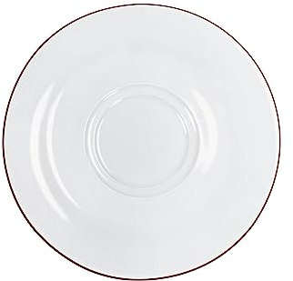 KAHLA Pronto Line Untertasse 16 cm Line chocolate brown | Unterteller mit brauner Linie aus Porzellan