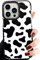 Abbery für iPhone 13 Pro Hülle Kuh Muster Druck Durchsichtig Kuhflecken Weiche klare Transparent mit Design Silikon HandyHülle Stoßfest Gummi Süß Schutzhülle Kratzfest Case Cover Shell