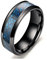 MAGIIE 8mm TITANIUM Ringe für Herren Keltische Drachen Ringe Eheringe Herren Schwarz Cubic Zirkonia Ring Partnerringe Freundschaftsringe,Größe 60 bis 70… (Blau Drachen, 64)