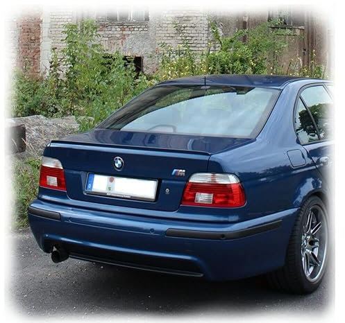 FLY DESIGN 77777900 Heckspoiler, Hecklippe, Spoilerlippe passend für BMW E36 3er Limousine 1990-2000, flexibel, leicht, waschanlagenfest, viele verfügbare Farben (Cosmosschwarz Met. (CC 303))
