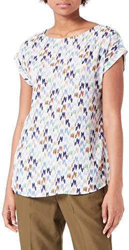 Seidensticker Damen Regular Fit Kurzarm Bluse, Creme, 36