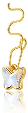 AMDXD Nose Stud Indian, Edelstahl Ring Tragus Gold Schmetterling Fake-Piercing, Piercing Schmuck für Herren Damen, 1 Stücke