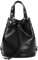 Time Resistance Lederhandtasche für Damen - Handgefertigte Beuteltasche aus Vollnarbenleder - Italienische Ledertasche - Schultertasche für Damen - Handtasche für Arbeit und Alltag (Schwarz)