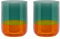 REMEMBER Gläser - 2er-Set - aus Borosilikatglas, H 9,5 cm, Ø 7,5 cm - Bunte Gläser