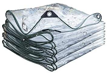 KUYT Hochleistungs-Transparente Tarpaulin Im Freien Und Die Abdeckung Der Falten-Aging-Abdeckung Im Freien Mit Tarpaulinen Für Dachzelt/Clear/4Mx5M Verdicken.
