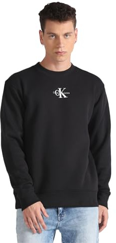 Calvin Klein Herren Monologo Crew Neck J30j323434 Sweatshirts (1er Pack)