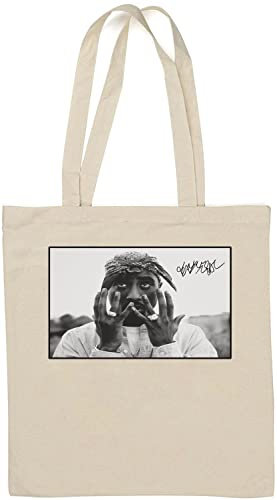 Famous rap artist fingers rings power wealth music bandana Einkaufstasche aus natürlicher Baumwolle Weiß One Size