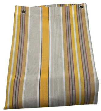 GCARREDOCASA Tende Da Sole Per Balconi 150x300cm - Fissaggio ad Anelli - GIALLO - Tenda da Sole Per Esterno Tessuto Resistente con Anelli Lavabile a Caduta,Telo Ombreggiante Occhiellato Righe Africa