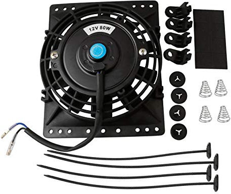 Dojimayisc 6 Inch Slim 650CFM Radiator Cooling Fans Universal Slim Pull Push 12V 80W Direct Replacement Electric Fan with Mount Kit