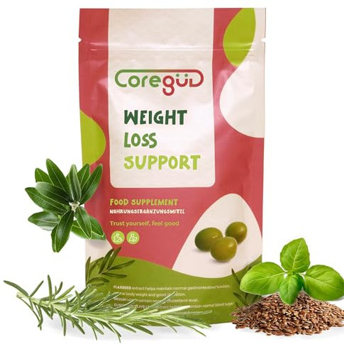 CoreGÜD Naturkräuter Burn - Stoffwechsel extrem schnell & endlich, Kapseln mit Leinsamenextrakt & Inulin hochwertige natürliche Inhaltsstoffe für Frauen & Männer - Diätetische Nahrungsergänzungsmittel