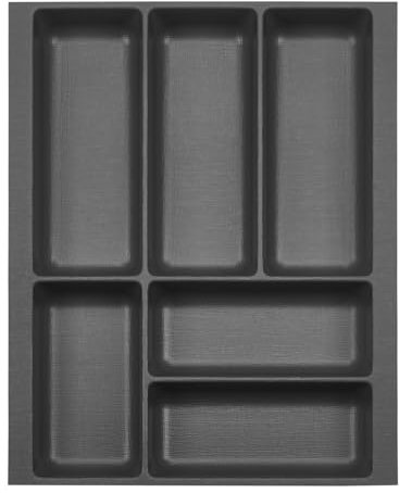 ORGA-BOX 2 Range-couverts Profondeur : 461 x Largeur : 359 mm anthracite avec structure Canvas pour tiroir Nobilia/Noblessa de 45 cm jusqu'à 07/2012