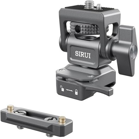 SIRUI Supporto per Monitor per Fotocamera con Supporto per Sistema NATO, Supporto per Monitor da Campo Girevole a 360° e Inclinabile a 180° per Monitor da 5 e 7, Binario NATO Incluso, AM-MTN