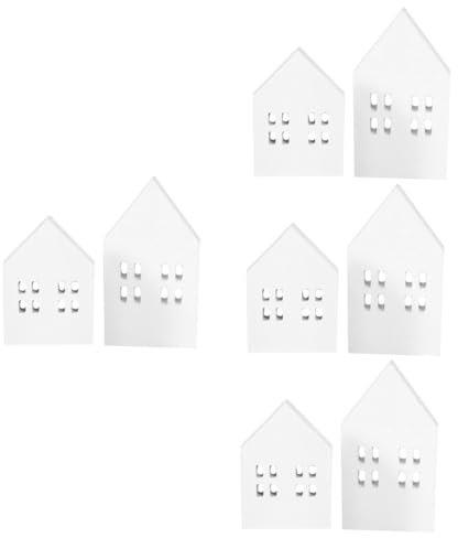 TOYANDONA 8pcs Mini House Decor Christmas Scene Decor Indoor Craft for Home Office Bar