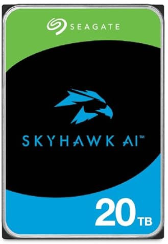 Seagate Skyhawk AI 16TB, Video Internal Hard Drive, 3.5, SATA, 6Gb/s, 256MB Cache, for DVR/NVR Security Camera System, Data Rescue Service (ST16000VE004)