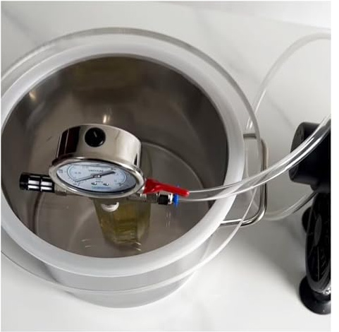 Extra Large Vacuum Chamber without Pump, 2 3 5.5 6 9 13 19 20 26Gal Vacuum Degassing Chamber Kit for Resin Casting/Stabilizing Wood, Stainless Steel Pot with Acrylic Clear Lid(75L/20Gal)