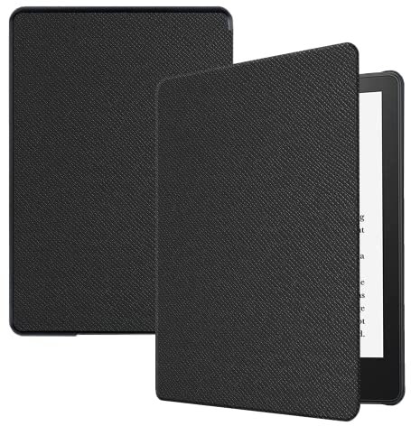TOKILO - Custodia per Kindle Paperwhite 6.8 2021, ultra leggera, sottile, in pelle PU, con Auto Wake/Sleep per Amazon Kindle Paperwhite 6.8, 11° Gen 2021 e Signature Edition, colore: Nero