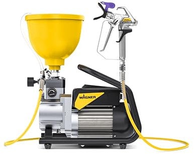 WAGNER Pompa a membrana SuperFinish 21 Pro Airless per smalti - perfettamente adatta per lavori di verniciatura, Portata max. 2,1 l/min, Tubo HD DN3, 7,5 m