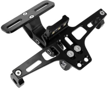 DINGYIG Porta Targa Pieghevole Per Motocicletta Montaggio Posteriore Supporto Targa