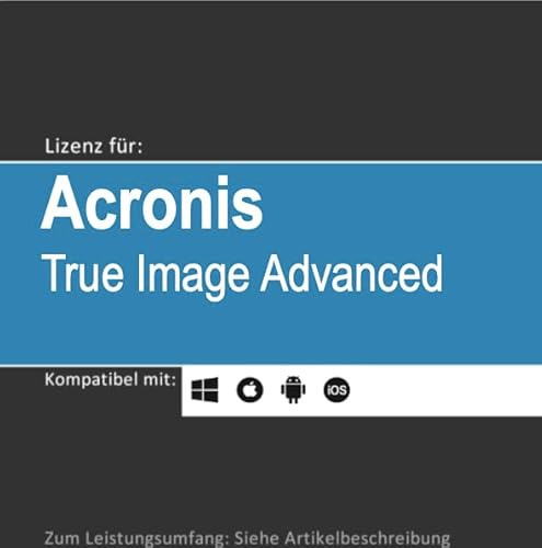 Lizenz für Acronis True Image Advanced I 2026 I 1-5 Gerät(e) I 1 Jahr I 50 o. 500 GB Speicher I Vollversion (postalischer Versand, 3 Geräte I 1 Jahr I 50 GB)