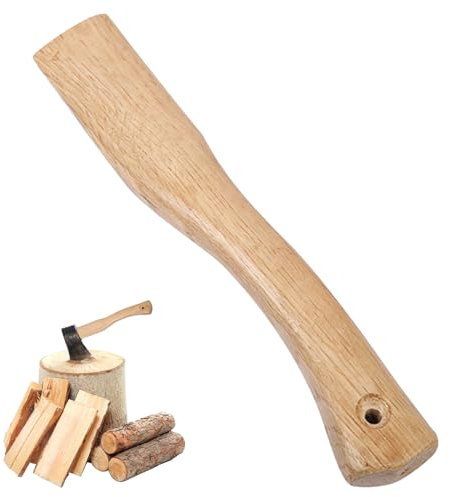 Liummrcy Reemplazo del Mango del Hacha, manija de Hacha de Madera Manija de reemplazo de Hacha de Hacha con Orificio Colgante de 14.6 Pulgadas Manijas de Hacha Curva