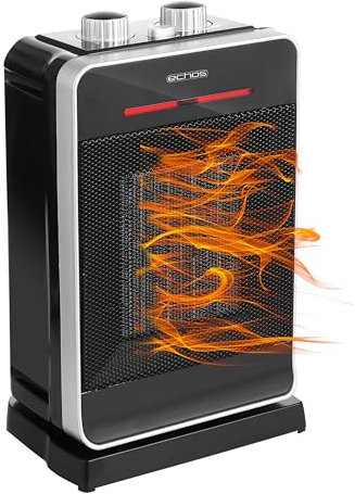 Termoventilatore in ceramica, oscillante, 3 livelli, termostato ad alta efficienza termica, 2000 Watt, risparmio energetico, termoventilatore silenzioso, protezione da surriscaldamento