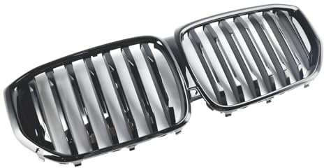 Artudatech Frontstoßstange Kühlergrill Gloss Black Front Bumper Grille Grill Fit for BMW G05 LCI X5 2024+ Single Line