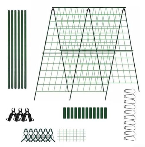 Faltbares Gurkenspalier für Hochbeet, Pflanzenwachstum, Ständer, Rankgitter, Rankhilfe für Garten, Kletterer und Gemüse