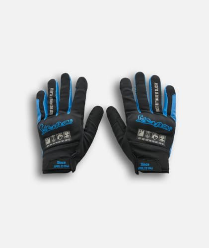 PIAGGIO original Handschuhe DEC Collection Gloves für Vespa Rollerfahrer Touchscreen kompatibel (blau, M)