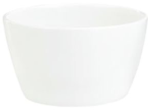 Bol de riz chinois minimaliste en porcelaine blanche pure résistante aux hautes températures - Bol oriental blanc pur de 11,4 cm