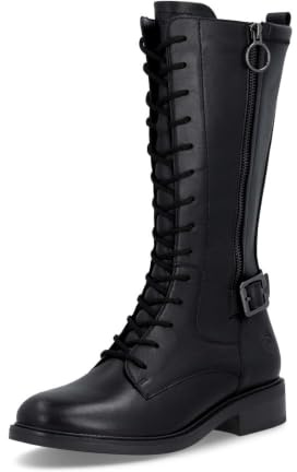 Remonte D2W71-00 Damen Stiefel Leder/Synthetik Schwarz Schwarz