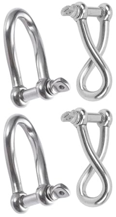 Grillo girevole in acciaio inox da 8 mm adatto per vela sartiame nautico applicazioni di sollevamento industriale uso marino D Grillo