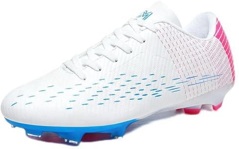 LECYGNB Fußballschuhe Herren Professionelle Spikes Jugend Outdoor-Training Football Schuhe Kunstrasen Athletics Trainingsschuhe Outdoor Sportschuhe Weiß EU 44