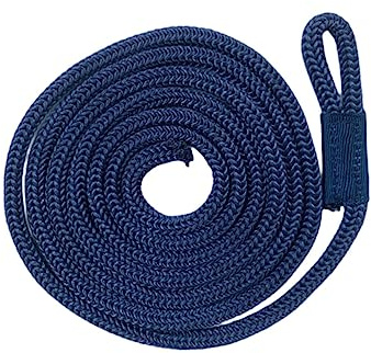 CRDARAAV Corde d'amarrage pour bateau avec boucle - 6 x 1,5 m - Bleu