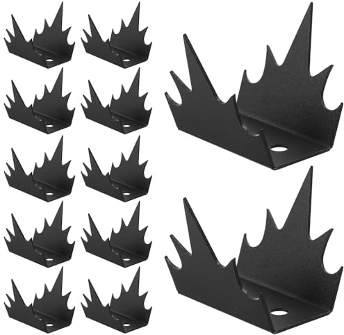 Yardenfun Gartenzaunspitzen 12 Stück aus Metall Manipulationssichere Zaun Überkletterspitzen für Gartenschutz Langlebige Sicherheits Torspitzen gegen Einbruch