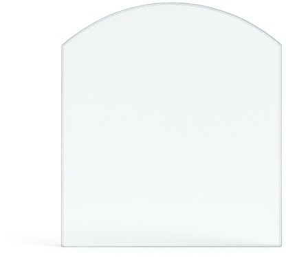 Feuercampus Funkenschutzplatte Glas Segmentbogen 110×85×0,6 cm ESG Kamin Bodenplatte hitzebeständig Schutzplatte Feuerstelle Ofenunterlage Sicherheitsglas