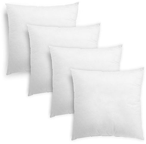 sleepling 4er Set FaserkissenInlet Sofakissen, Zierkissen und Dekokissen, 40 x 40 cm, atmungsaktiv, waschbar 60 Grad, Ökotex, Made in EU, weiß