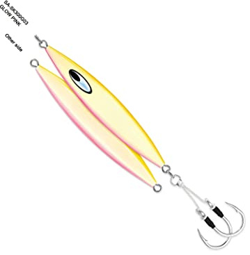 Daiwa Jig Saltiga SLK Metaljig SA-SK140G03 Saltiga SLK Metaljig, 142 g, 7/0 Assist Haken, Glow