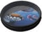 BQLZR 25,4 cm Ozeantrommel Hand Percussion Instrument Wave Bead Sea Sound Drum mit Fischmuster für
